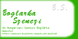 boglarka szenczi business card