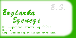 boglarka szenczi business card